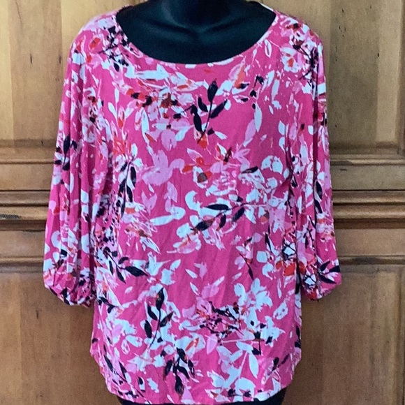 🌺🌸NWOT Nine Four One Fun Size Large Colorful Fun Top Wardrobe Must Have 🌺🌸 - Picture 2 of 9